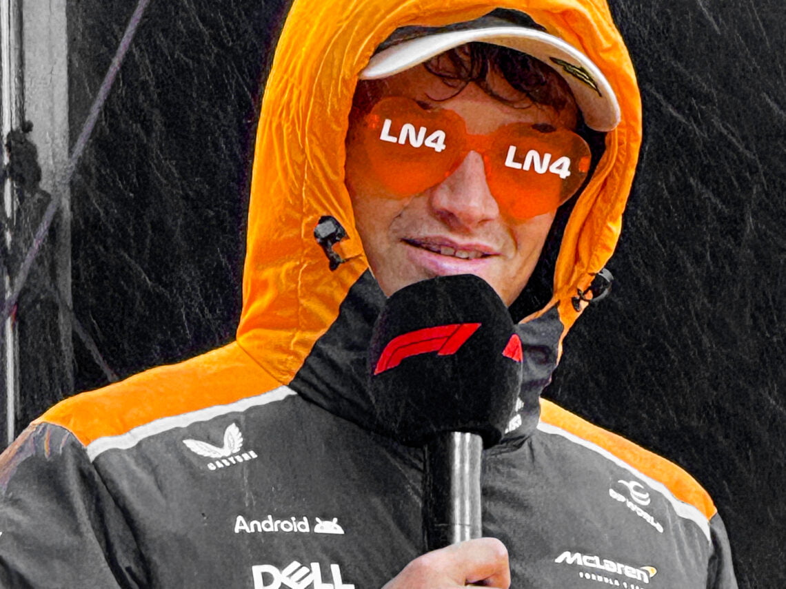 Dutch GP 2024 Lando Norris op het podium in de Fanzone